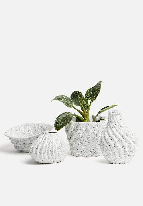 H&M - Stoneware vase - white