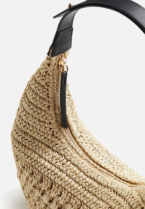 H&M - Straw shoulder bag - light beige