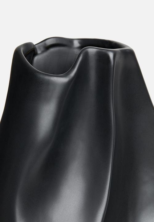 H&M - Tall stoneware vase - black