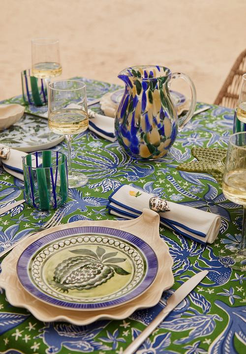 H&M - Porcelain mid plate - dark blue green