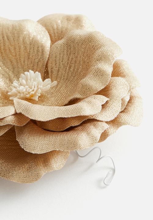 H&M - Hellebore ornament - gold-coloured flower