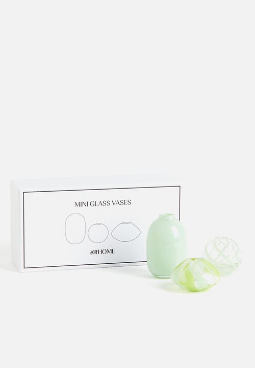 H&M - 3-Pack glass mini vases - light green