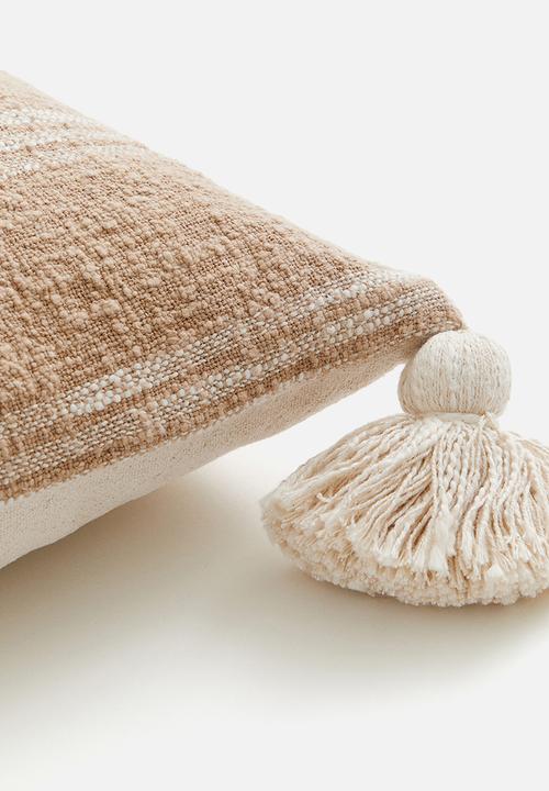 H&M - Tasselled cushion cover - beige