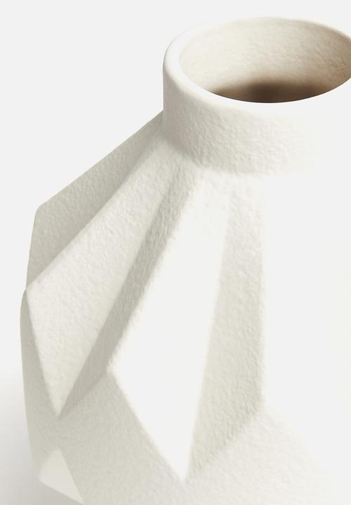 H&M - Tall stoneware vase - white