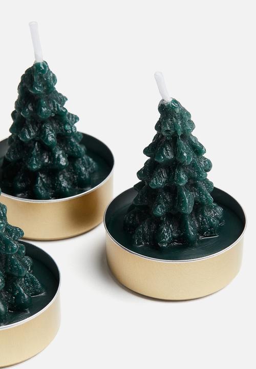 H&M - 6-Pack tree-shaped tealights - green
