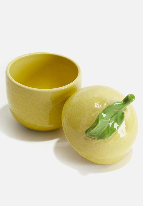 H&M - Lemon-shaped stoneware jar - yellow