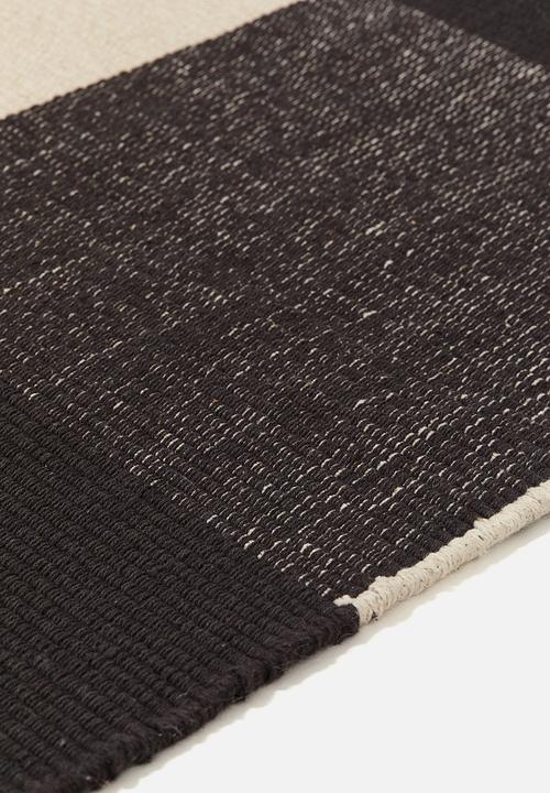 H&M - Checked flat weave rug - grey & beige
