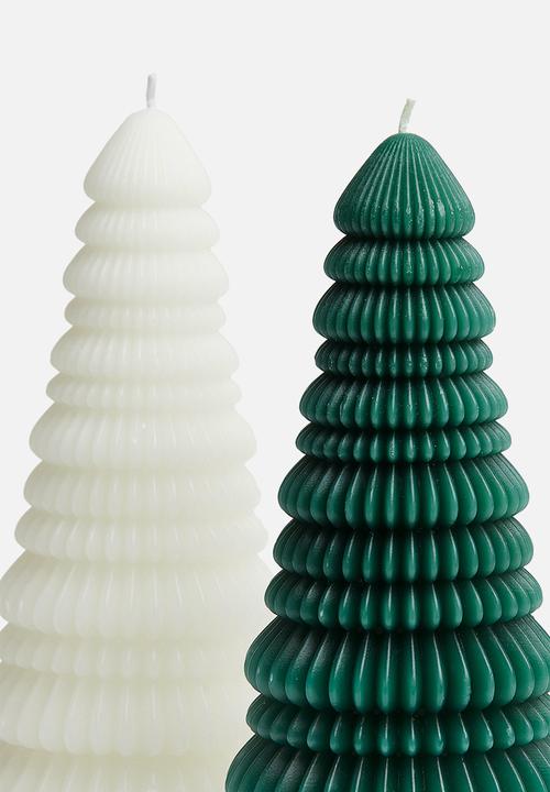 H&M - Fir-tree-shaped candle - white