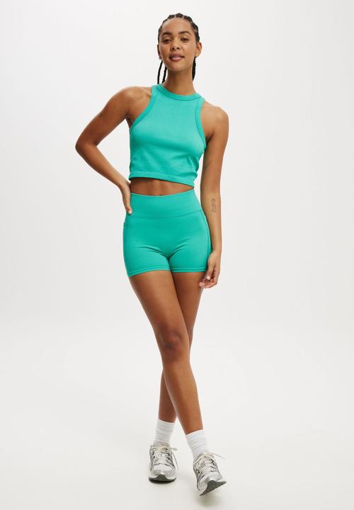 Cotton On - Seamless Ringer Tank-Arcadia