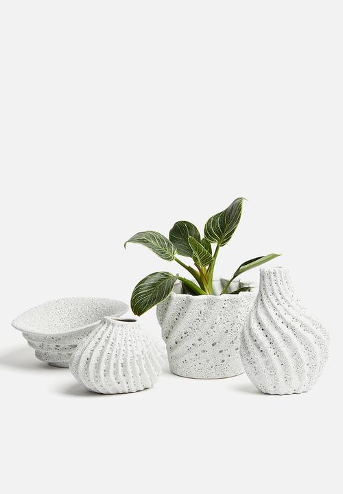 H&M - Stoneware plant pot - white