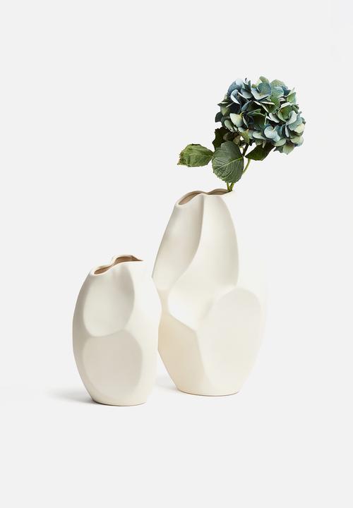 H&M - Stoneware vase - white