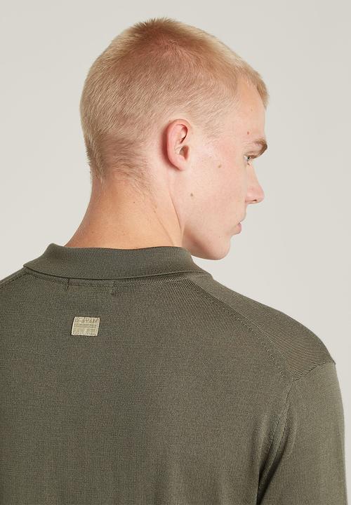 G-STAR - Premium core dunda polo knit - turf