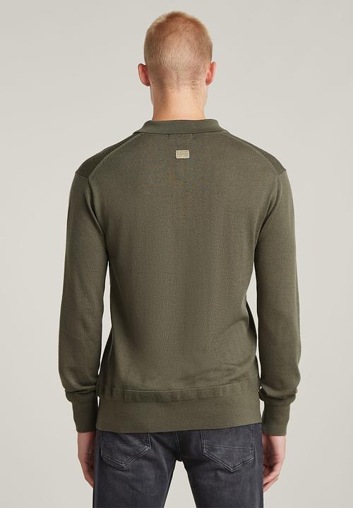 G-STAR - Premium core dunda polo knit - turf