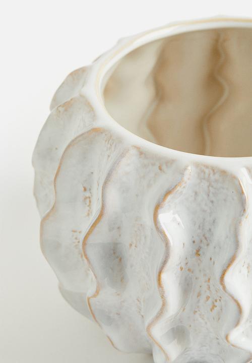 H&M - Stoneware plant pot - white