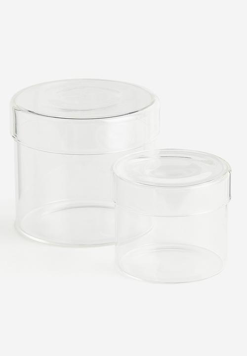 H&M - Small glass box with a lid - clear glass