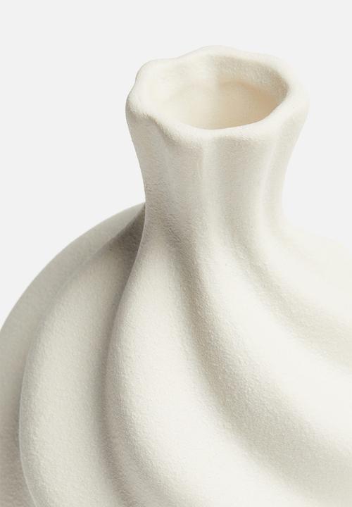 H&M - Small stoneware vase - white