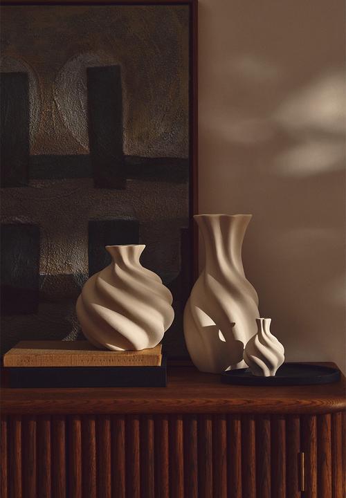 H&M - Small stoneware vase - white