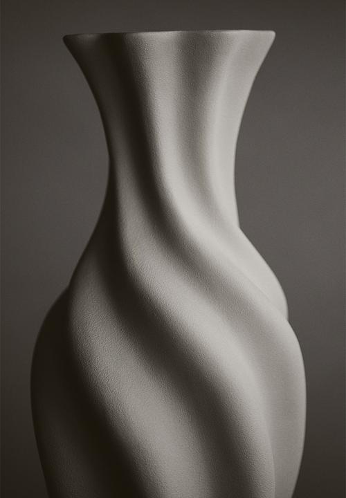 H&M - Tall stoneware vase - white