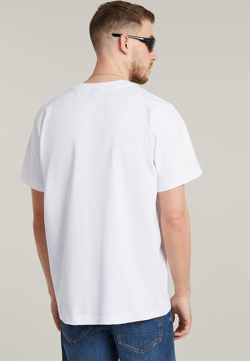G-STAR - Center chest logo loose r t - white