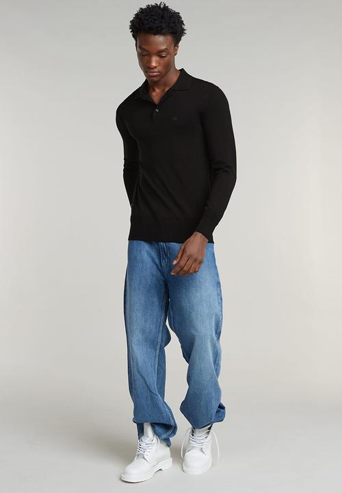 G-STAR - Premium core dunda polo knit - dk black