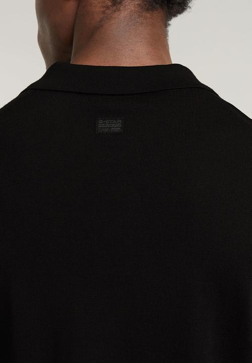 G-STAR - Premium core dunda polo knit - dk black