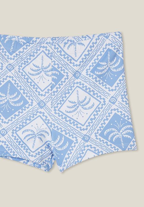 Cotton On - Billy boyleg swim trunk - dusk blue/tile palm