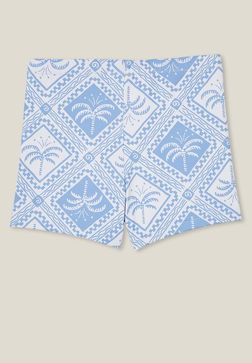 Cotton On - Billy boyleg swim trunk - dusk blue/tile palm