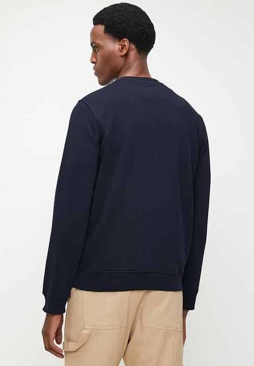 GUESS - Multi colour logo cn sweatshirt - smart blue