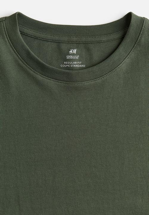 H&M - Coolmax® regular fit t-shirt - khaki green