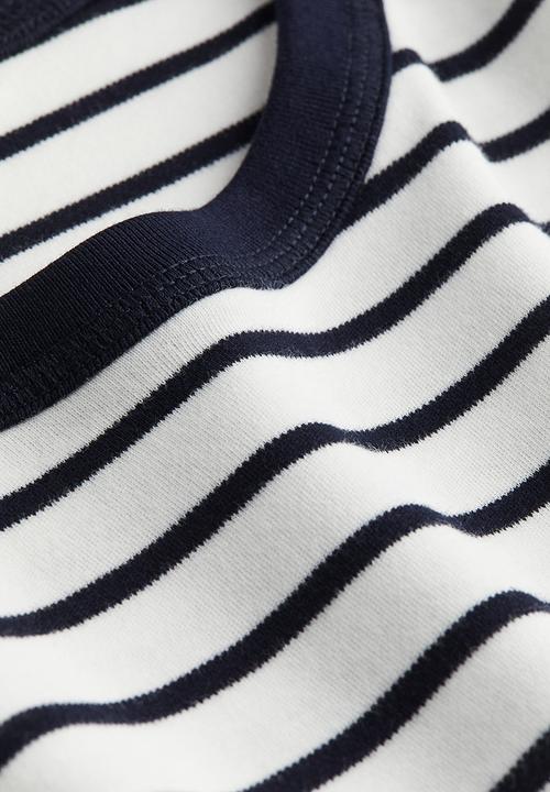H&M - Regular fit jersey top - navy blue striped