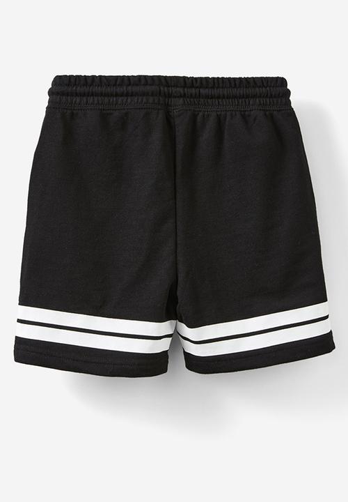 Cotton On - Henry slouch short - black/white stripe