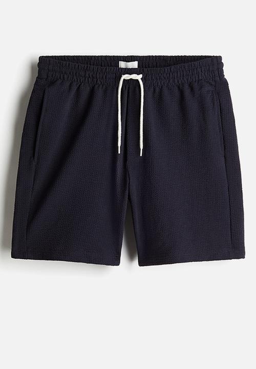 H&M - Regular fit waffled shorts - navy blue