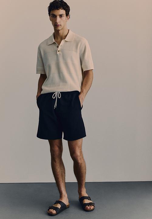 H&M - Regular fit waffled shorts - navy blue