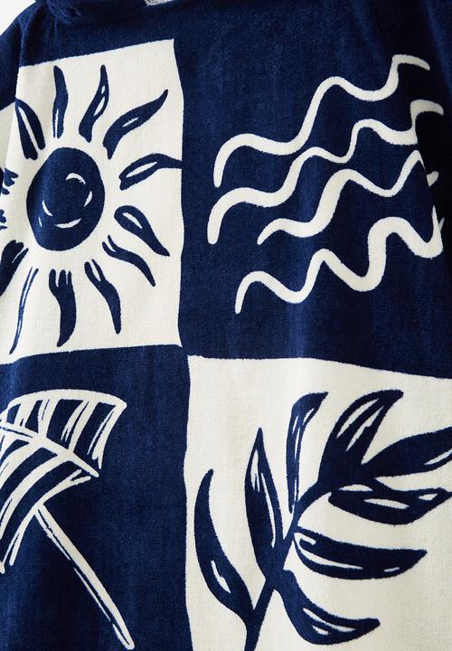 Cotton On - Kids hooded towel - in the navy/beach