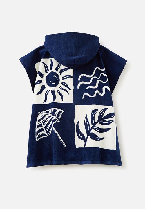 Cotton On - Kids hooded towel - in the navy/beach