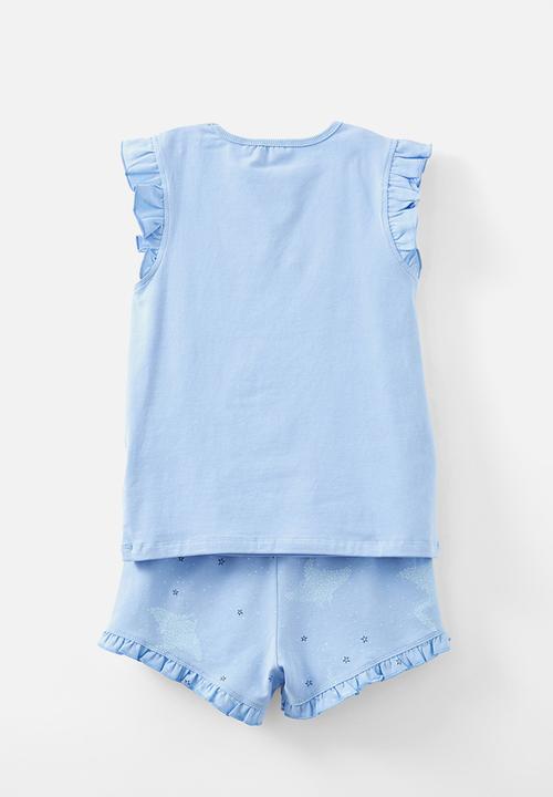 Cotton On - Moana short sleeve pajama set - blue