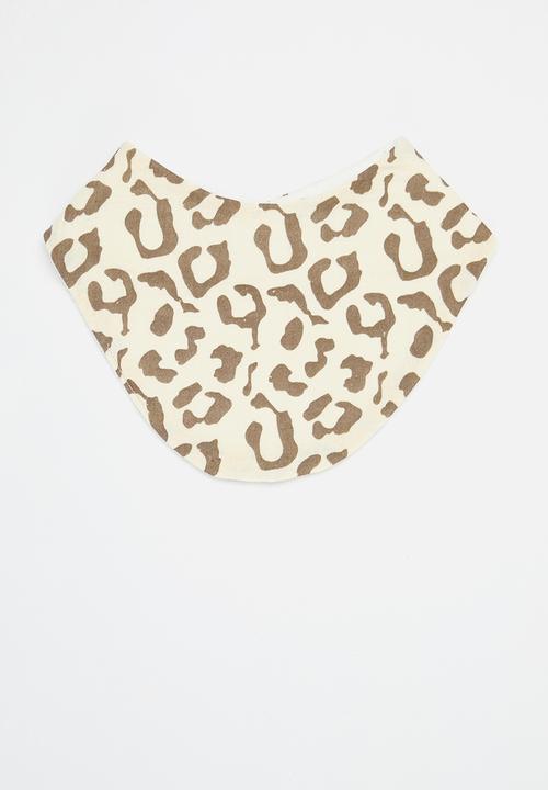 Pop Candy - 2 Pack bib set-ecru & brown