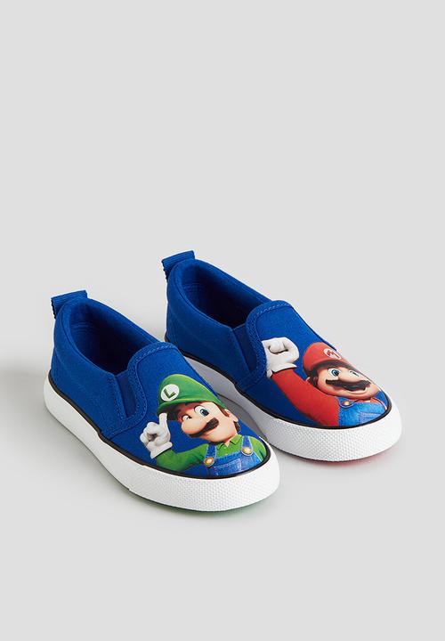 H&M - Printed slip-on trainers - blue super mario