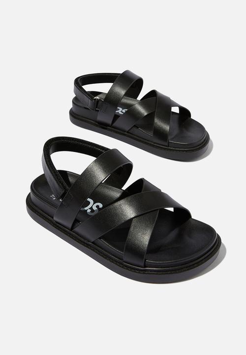 Cotton On - Blair multi strap sandal - black