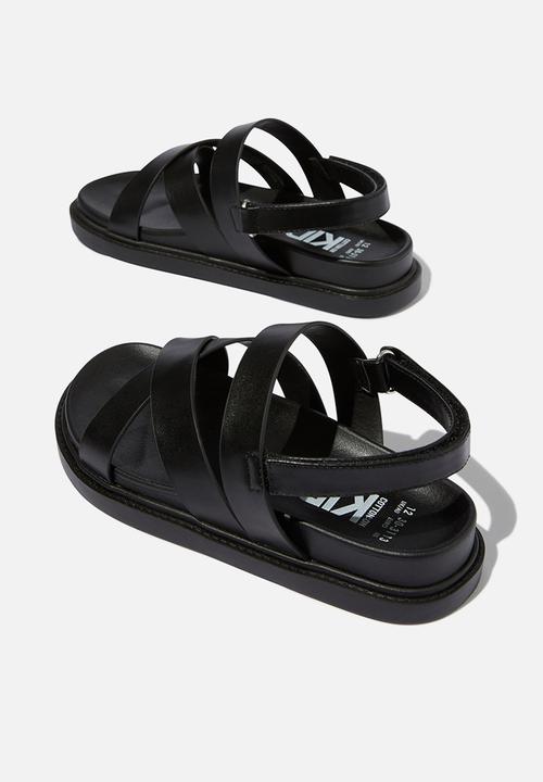 Cotton On - Blair multi strap sandal - black