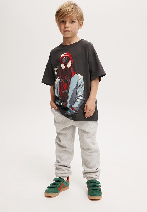 Cotton On - Spiderman drop shoulder short sleeve tee - black