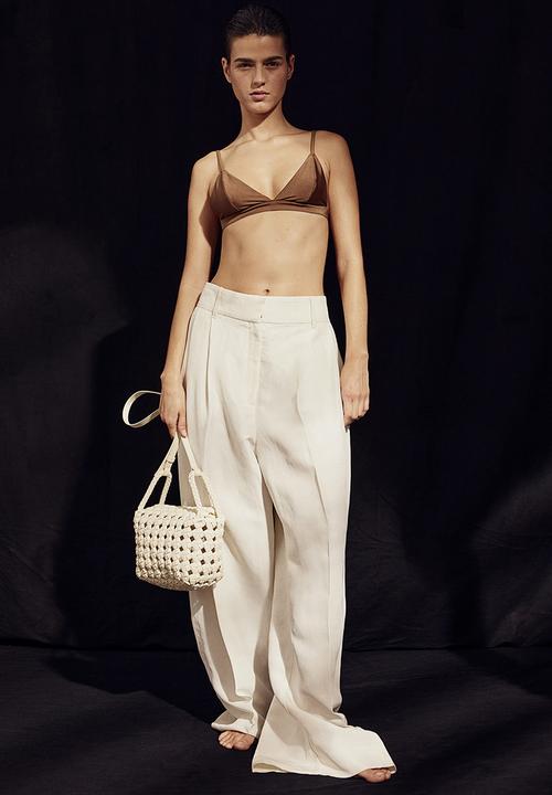 H&M - Padded triangle bikini top - brown