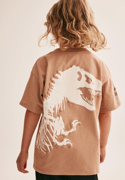 Cotton On - Jurassic park short sleeve tee - brown