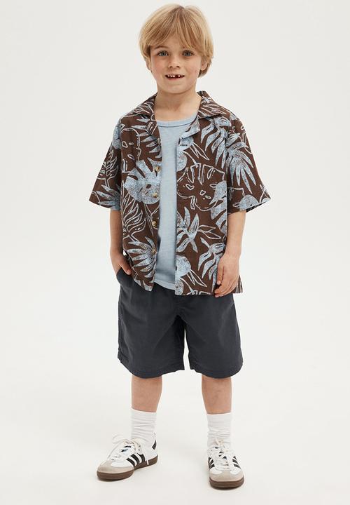 Cotton On - Eric easy short - navy texture