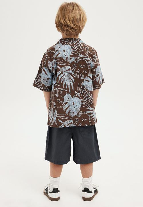 Cotton On - Eric easy short - navy texture