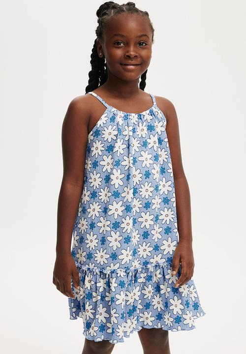 Cotton On - Hallie tiered dress - sandy floral/dusk blue