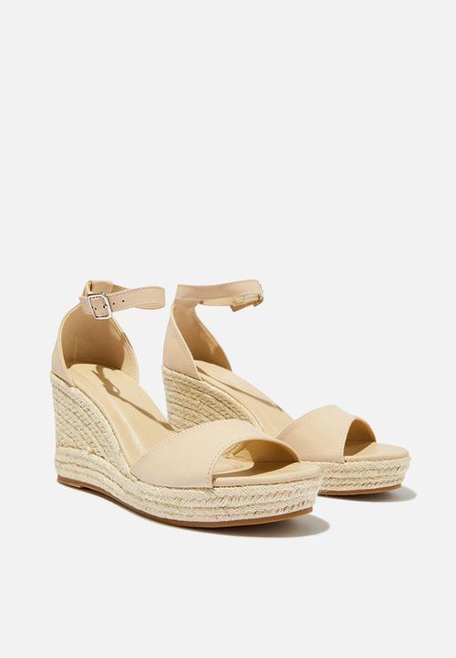 Cotton On - Luna Single Vamp Espadrille Heel - Stone Nubuck