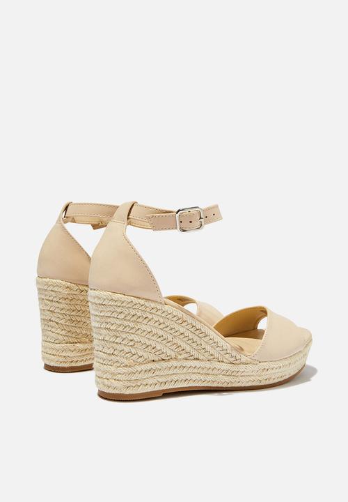 Cotton On - Luna Single Vamp Espadrille Heel - Stone Nubuck