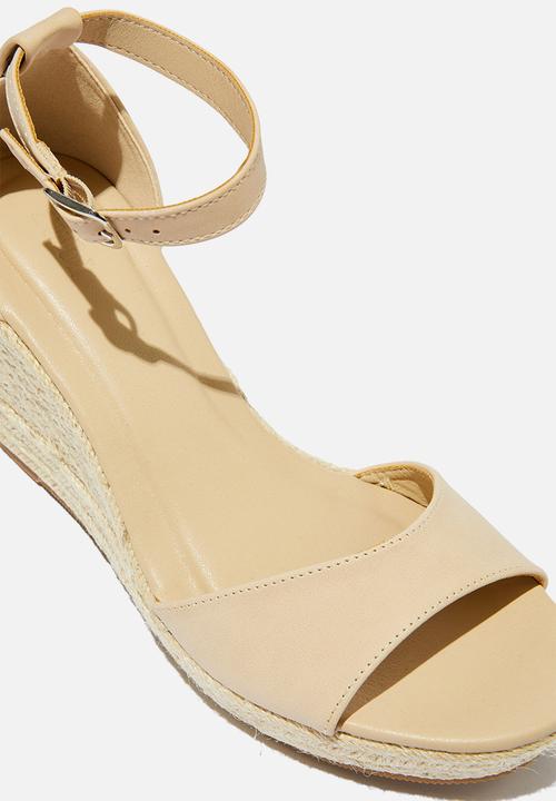 Cotton On - Luna Single Vamp Espadrille Heel - Stone Nubuck