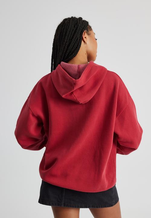 Factorie - Washed Zip Through Hoodie - Washed Scooter